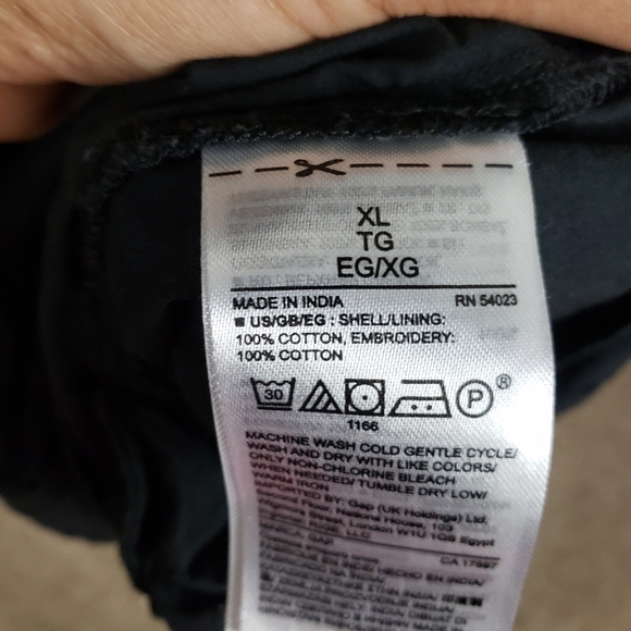 GAP Off Shoulder Eyelet Mini Dress Black Sz XL - Picture 8 of 8